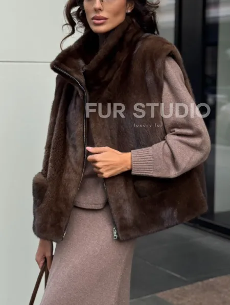 Жилет из норки - фото 1