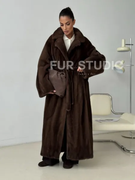 Длинная норковая шуба - фото 9