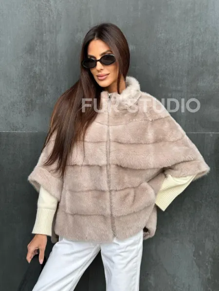 Кофта на молнии из меха норки - фото 6