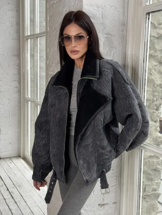 Дубленка - косуха из овчины керли 