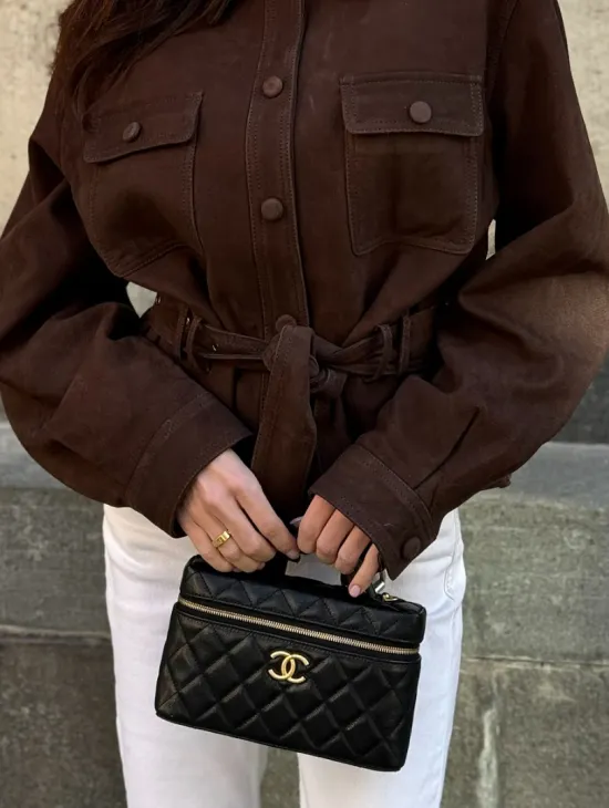 Женская куртка - рубашка из замши - фото 1