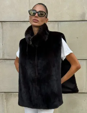 Норковая манишка женская - фото 0