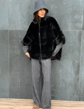 Черная норковая кофта - фото 3