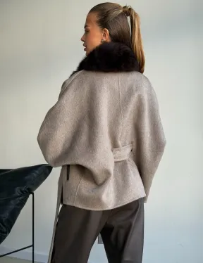 Пальто с мехом финского песца - фото 8