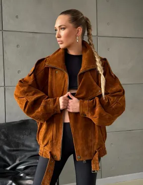 Замшевая куртка-косуха - фото 16