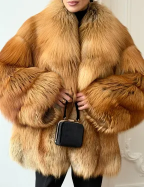 Шуба из лисы огневки - фото 1