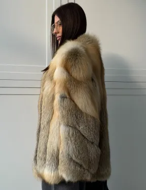 Полушубок из лисы - рукава косички - фото 9