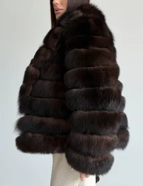 Шуба песцовая под соболь - фото 4