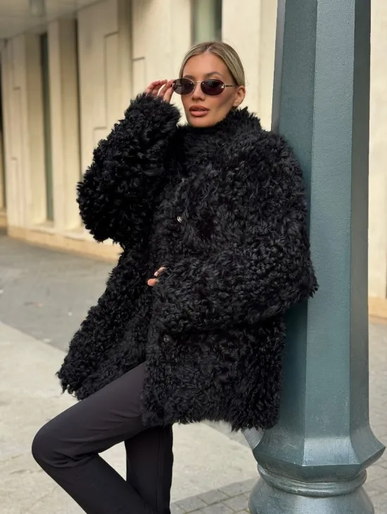 Дубленка из натуральной овчины Тиградо - фото 10